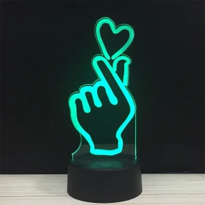 Order Directly 7 Light Colors Touch Switch Style 3D Creative Lights Acrylic LED Illusion Night Lamp