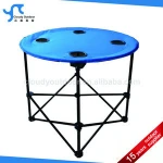 outdoor 2 height steel canvas portable folding plastic table
