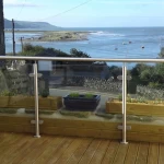 Outdoor Balcony Railing Design Stainless Steel Glass Railing Balustrade Handrail