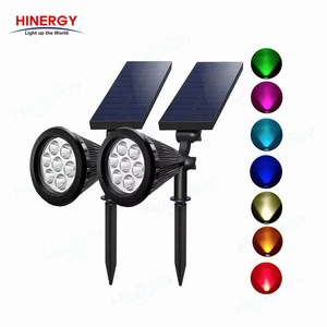 Outdoor Rechargeable Spot Light RGB Color Changing LED Solar Garden Lawn Light Price