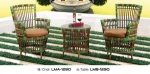 Outdoor Square Bamboo Garden Furniture Set For Chair And Table