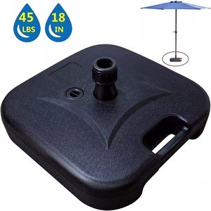 Outdoor Umbrella Base Stand Weight Plastic Square Water Filled Base