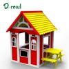 Outdoor Yellow Roof Cubby Mobile Wooden Houses Kids Playhouse