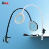 PDOK Patented Magnifying Glass LED Table Light With Clip Desk Clamp Magnifier Lamp