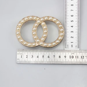 Pearl buckle custom diamond belt Buckle Accessories 30mm