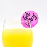 Personalized custom acrylic plastic drink cocktail markers accessories
