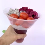 Plastic disposable web celebrity milk tea cup creative steak fried chicken fruit hot pot snack cup holder bowl