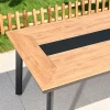 Plastic wood garden outdoor furniture chair wpc table set with Aluminum frame