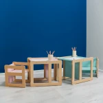 Plywood kids kindergarten furniture toddler table montessori desk child mulfunctional play table