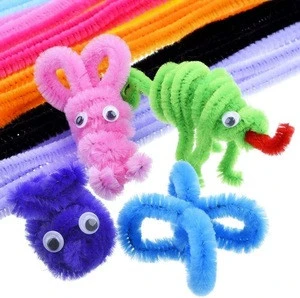 Pom poms self adhesive wiggle googly eyes glitter pipe cleaner chenille stem craft kit for craft DIY art supplies