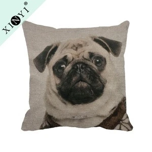 Popular Design Wholesale Dog Pillow Case Linen Cotton Cushion Cover Digital Printed Throw Pillow Cover