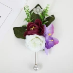 popular festival party artificial flower brooch wholesale