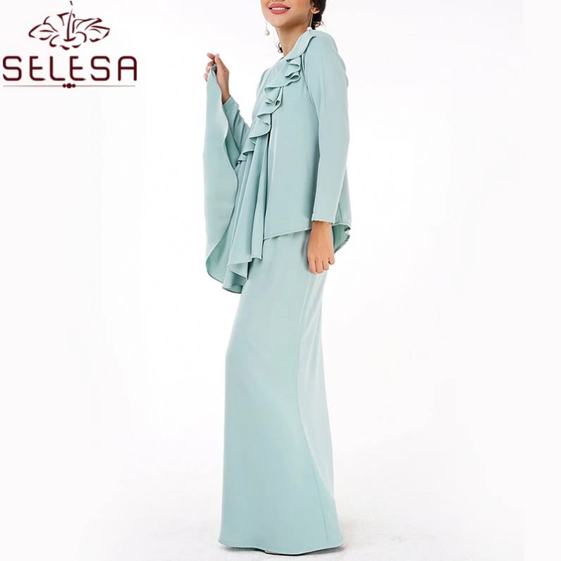 Popular High Quality Indonesia Muslim Dress Embroidery Free Islamic Clothing Khimar Jilbab