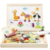 Popular magnetic two-sided Jigsaw puzzle drawing board educational toy for children