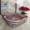 Popular Stone Bathroom Natural Marble Sink Round Art Basin