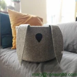 Portable Eco friendly Home Bedroom Felt Fabric Bag Storage Basket for Toys Laundry