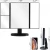 Import Portable Folding LED Lighting  Black Makeup Mirror With Touch Screen Switch from China