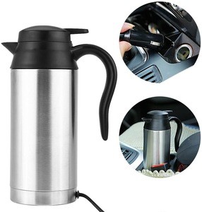 Portable Water Heater Travel Water Kettle 12V 750ml Stainless Steel Coffee Pot Tea Car Water Kettle