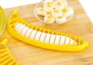 Practical Banana Slicer Cutter Chopper Fruit Salad Vegetable Peeler Kitchen Tool