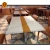 Import price Luxury design White Artificial quartz stone dining restaurant table from China