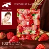 Private Label Strawberry Whitening Moisturizing Face Maskss Fruit Beauty Face Mask Sheet Strawberry Skin Care Facial Mask