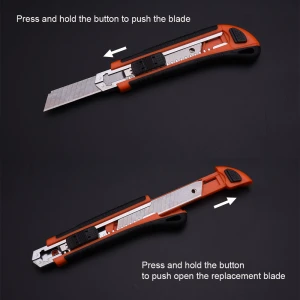 Professional 25mm Heavy Duty Safety Metal Pocket Knife Utility Carpet Knife Cutter