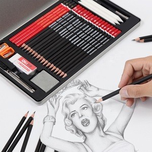Professional Drawing Graphite Charcoal Pencil Set, Sketching Pencil Set