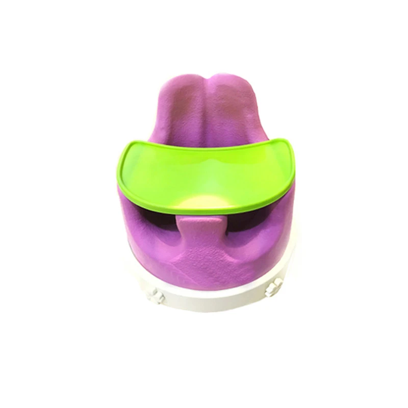 PU Ergonomic Bumbo Chair Baby Infant Foam Floor Seat Customized with Play &amp; Feeding Tray &amp; Safety Belt Strap