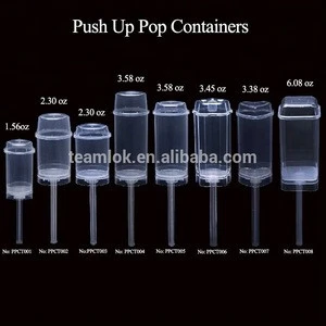 Push pop containers wholesale food grade pp plastic treat push up pops cake tools
