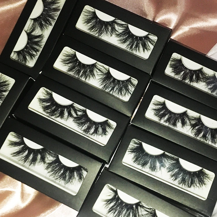 Qingdao Fake Eyelashes 3D Mink Eyelashes Custom Package 25mm Mink Eyelashes