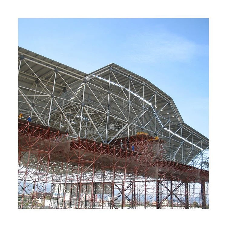 Quick installation prefabricated hangar steel structure warehouse space frame