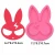 Import rabbit shape silicone resin self defense molds for keychain resin from China
