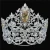 Import RE3706 New Miss Universe Crown Silver leaf crystal pageant Tiara Tall beauty crown for wedding party from China