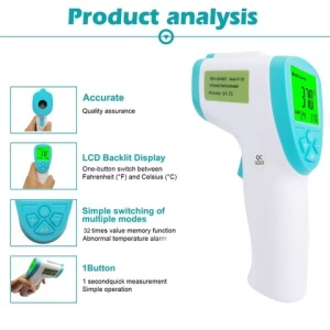 Ready to ship 0.5 second quick reading 5-15cm Non contact infrared temperature gun forehead thermometer