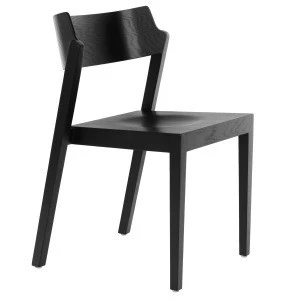 Restaurant Black wooden Chair Design stackable Leisure Dining Chair