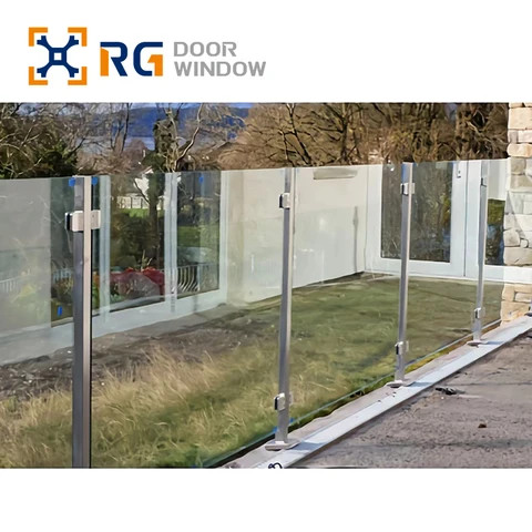 Buy Rg140 Invisible Frame Railing Tempered Exterior Glass Balcony ...