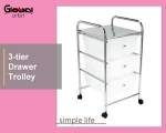 Rolling Storage Shelf with Wheels 5 and 2 Plastic Hair Beauty Salon Drawer Cart Trolley