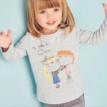 S10941B New Long-sleeved t-shirt thick cartoon childrens shirt