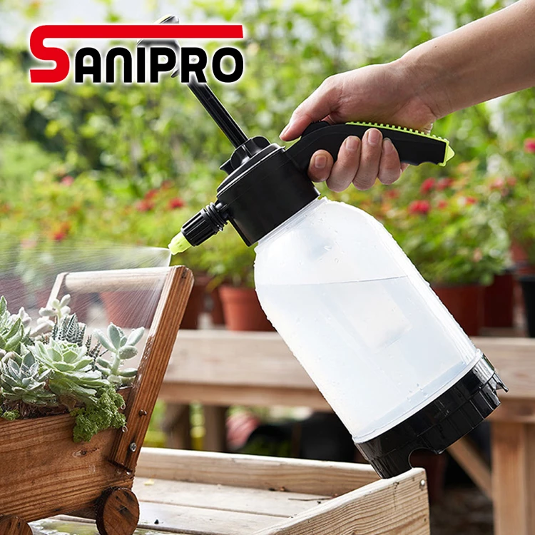 Sanipro 2.0L Mist Sprayer Bottle Pressure Pump Sprayer Water Hand Trigger Bottle Plastic Garden Sprayers