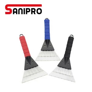 Sanipro Winter Portable Car Cleaning Tool Mini Plastic Auto Window Removal Windshield Car Ice Scraper Snow Remove with Soft Grip