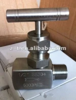 SCREWED END VALVES NEEDLE SS304 NPT 6000PSI 1/2 female-male