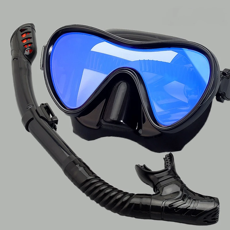 Scuba Diving Equipment Snorkel Set Diving Snorkeling Mask Set Colorful Glass Underwater Sport Product