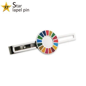 SDGs metal tie clip and cufflinks set