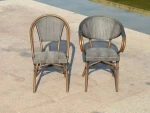 Set of Four Cafe Curved Back Stacking Chairs