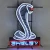 Import Shelby neon clock custom wall clock glass glass neon light sign for home decoration from China