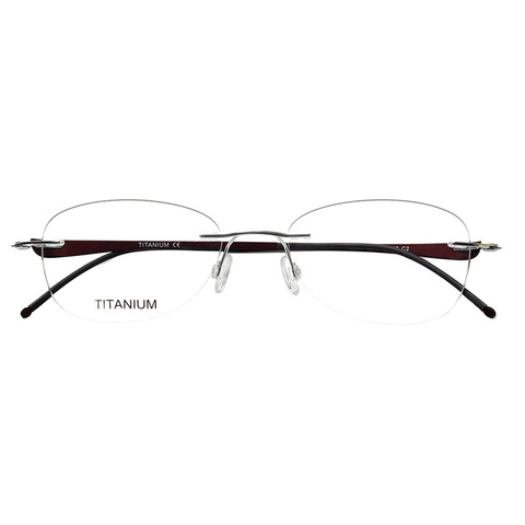 Buy Shenzhen Ip Brillen Titan Plating Rimless Square Classical Pure ...