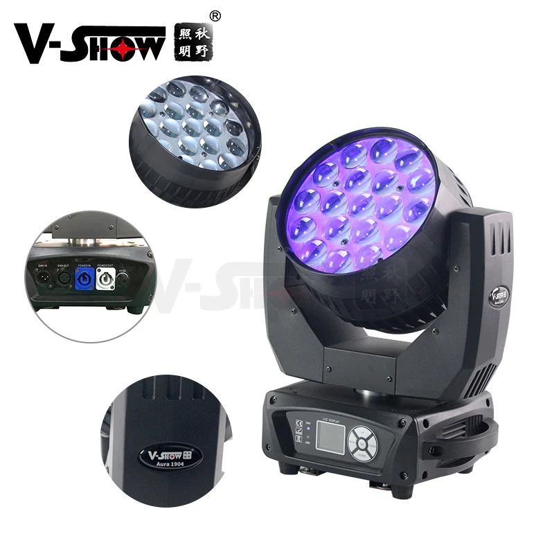 shipping from USA no tax MAC Aura 19x15w rgbw 4in1 zoom led wash moving head light beam