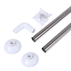 Shower Curtain Rods Bath Poles L Type Stainless Steel Blister Package