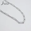 Simple Jewelry Accessories Rhodium Plated Link Chain Necklaces Winter Style