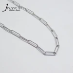 Simple Jewelry Accessories Rhodium Plated Link Chain Necklaces Winter Style